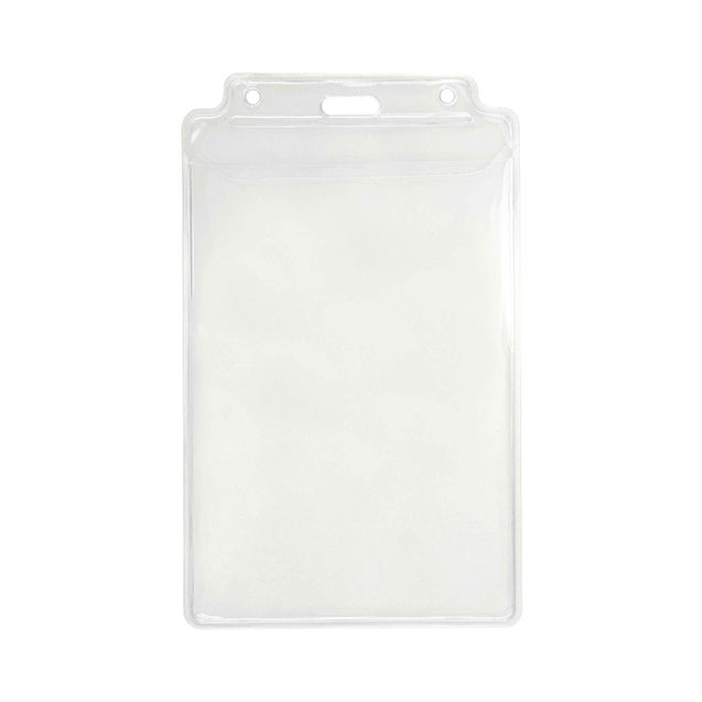 1840-1605 Vinyl Badge Holder, Event Badge Holder 3.50" x 5.63" (89 x 143mm), Tuick-In Flap, thickness 0.25 mm front and 0.41 mm back, Color Clear - 100/pack