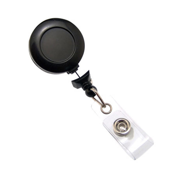 2120-3050 Round Plastic Twist-Free Badge Reel, Belt Clip Style 1 1/4" (32mm), Reel Diameter 1 1/4" (32mm), Cord Length : 34" (864mm), Label size : 3/4" (19mm), Clear Vinyl Strap, - 25/pack