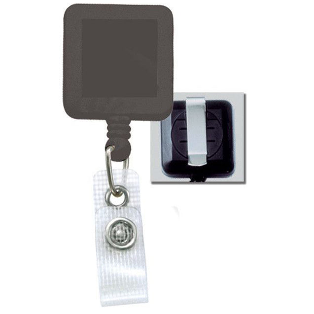 2120-3821 Square Badge Reel, Belt Clip Style 1 1/4" (32mm), Reel Diameter 1 1/4" (32mm), Cord Length : 30" (762mm), Label size : 3/4" (19mm), Reinforced Vinyl Strap, - 25/pack