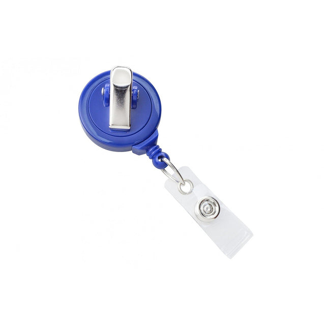 2120-7640 Round Plastic Twist-Free Badge Reel, Swivel Clip Style 1 1/4" (32mm), Reel Diameter 1 1/4" (32mm), Cord Length : 34" (864mm), Label size : 3/4" (19mm), Clear Vinyl Strap, - 25/pack