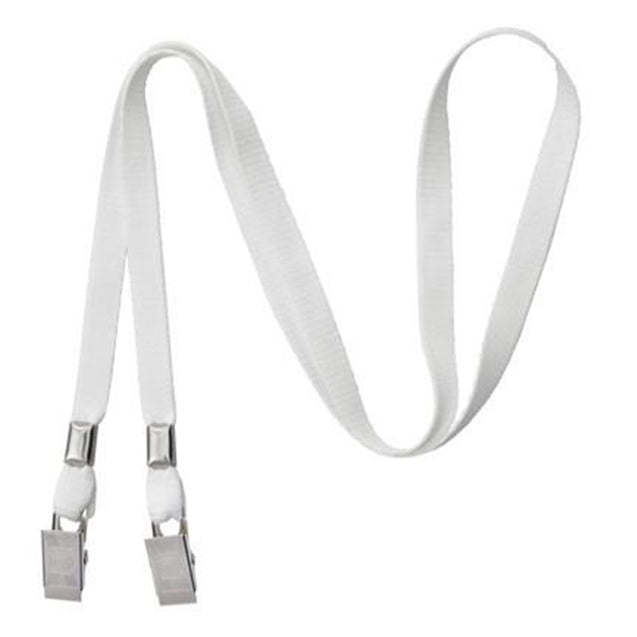 2140-5301 Standard Lanyard, Open-Ended Event Lanyard 3/8" (10mm), Polyester Lanyard, Non-Breakaway, Two Bulldog Clips, 3/8" (10mm) wide x 36" (900mm) long - 100/pack