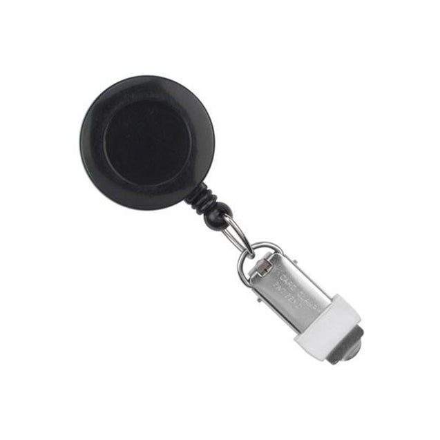 529-IK6-BLK Round Badge Reel, Swivel Clip Style 1 1/4" (32mm), Reel Diameter 1 1/4" (32mm), Cord Length : 34" (864mm), Label size : 3/4" (19mm), Card Clamp - 25/pack
