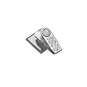 5735-2000 Badge Attachment, Pressure Sensitive Clip 1" (25.4MM), 1 Hole Ribbed-Face Clip W/ Fitted Square Base, Clip Size 1"(25.5mm), Pad Size 3/4" x 3/4" ( 19mm x 19mm), - Color NPS - 100/pack