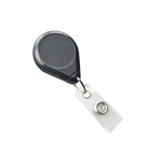 605-I-BLK Premium Badge Reel, Belt Clip Style 1 1/2" (38mm), Reel Diameter 1 1/2" (38mm), Cord Length : 34" (864mm), Label size : 1" (25mm), Clear Vinyl Strap, - 25/pack