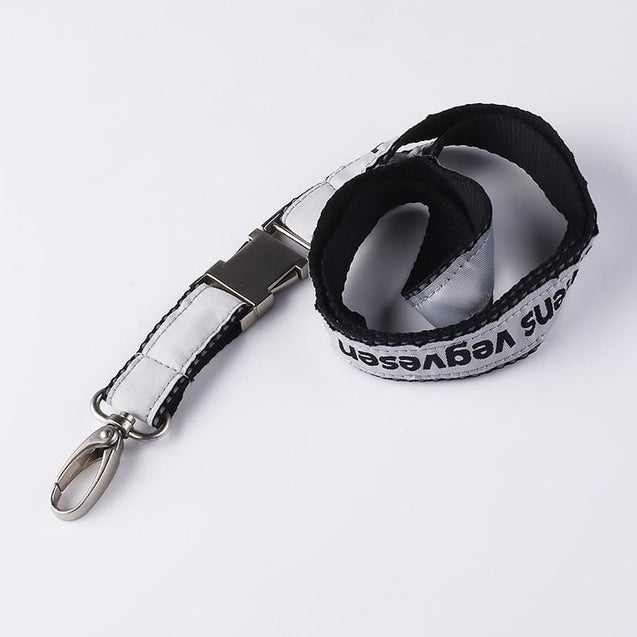 Woven Label Lanyard with Metal Buckle W1914