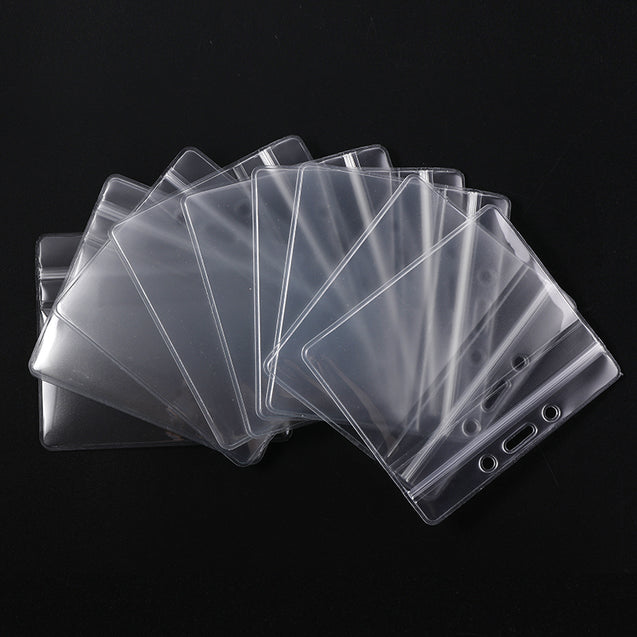 Vinyl Badge Holder, Resealable Zip Lock Vinyl Holder 2 21/64 x 3 3/8” (59 x 86mm), Weather resistant, Clear Zip Lock, Color Clear - 100/pack
