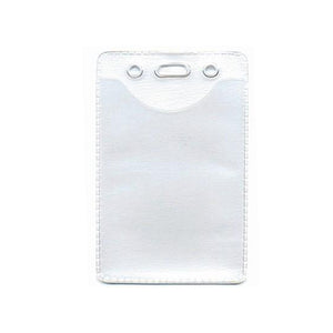 1815-1101-FD Vinyl Badge Holder, Anti-Static Badge Holder 2.40" x 3.50" (61 x 89mm), Anti-Static Vinyl Card Holder, Slot and chain holes for easy attachment, Color Clear - 1000/pack