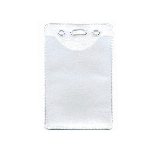 1815-1101-FD Vinyl Badge Holder, Anti-Static Badge Holder 2.40" x 3.50" (61 x 89mm), Anti-Static Vinyl Card Holder, Slot and chain holes for easy attachment, Color Clear - 1000/pack