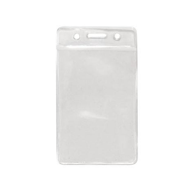 1815-1050 Vinyl Badge Holder, Color-Coded Vinyl Badge Holder 2.44" x 3.50" (62 x 89mm), Clear vinyl pocket front with color bar at top, thickness 0.23 mm front and 0.23 mm back, Vertical top-load format - 100/pack