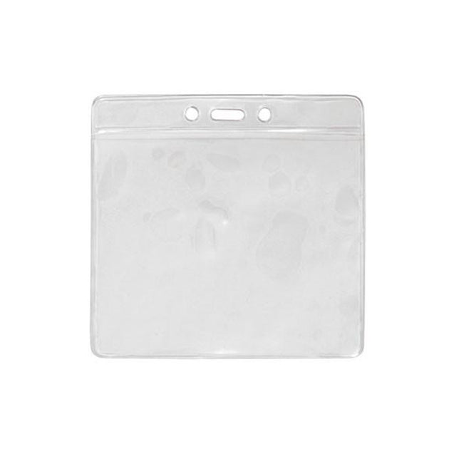 1820-1200 Vinyl Badge Holder, Color-Coded Vinyl Badge Holder 4.38" x 3.75" (111 x 95mm), Clear vinyl pocket front with color bar at top, thickness 0.23 mm front and 0.23 mm back, Horizontal top-load format -100/pack
