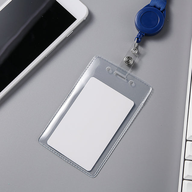 1840-5061 Vinyl Badge Holder, Anti-Static Badge Holder 2.50" x 3.75" (64 x 95mm), Anti-Static Vinyl Card Holder, Slot and chain holes for easy attachment, Color Clear - 1000/pack