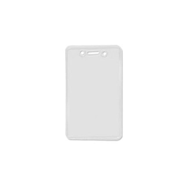1840-5061 Vinyl Badge Holder, Anti-Static Badge Holder 2.50" x 3.75" (64 x 95mm), Anti-Static Vinyl Card Holder, Slot and chain holes for easy attachment, Color Clear - 1000/pack