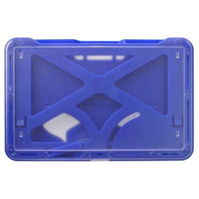 1840-6661 Rigid Badge Holder, B.Holder Three Card Holder Data / Credit Card Size, Inside : 2.13" x 3.38", Top Load, Slot / Chain Holes - 50/pack