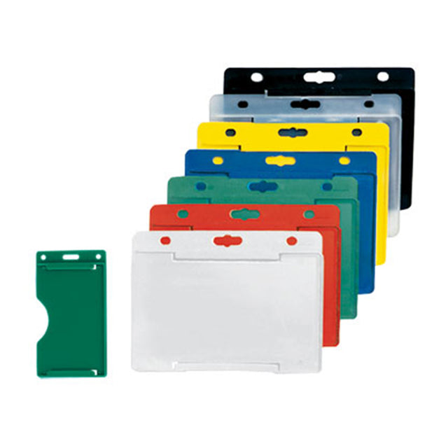 1840-8150 Clear Plastic Rigid Card Holder - 50/pack, Vertical