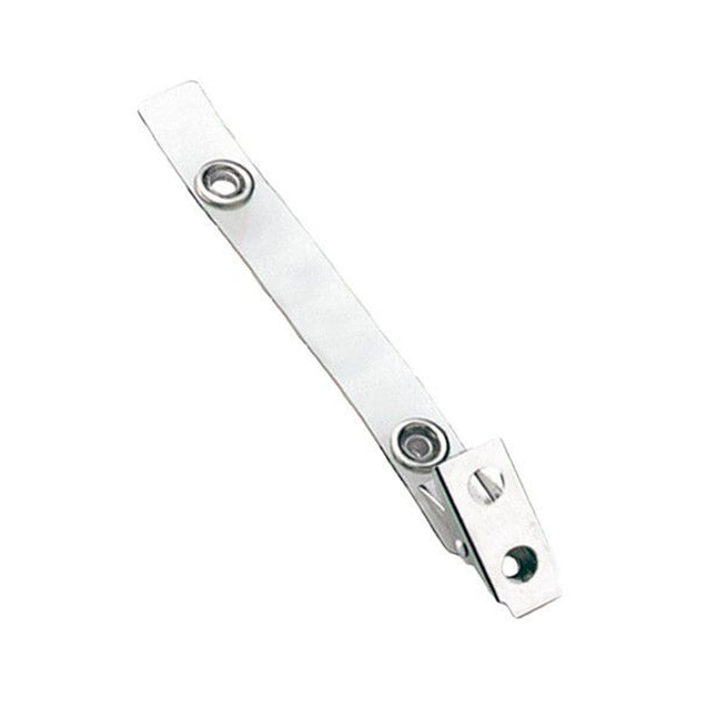 Strap Clip, 3.5 Inch, Clear Mylar Strap,2 Hole NPS Clip - 100/pack