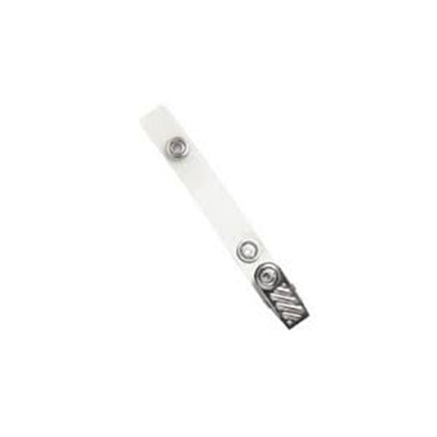 Strap Clip, 1 Hole Ribbed Face, 3.5 Inch,Mylar Strap, Clear - 100/pack