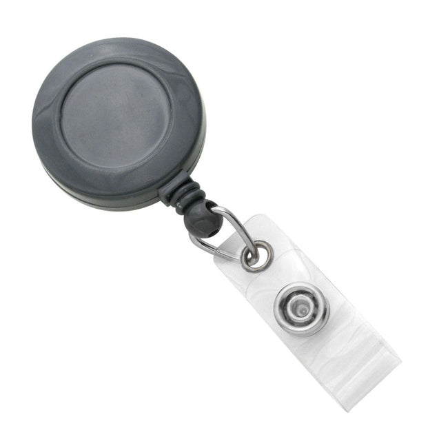 2120-3030 Round Badge Reel, Belt Clip Style 1 1/4" (32mm), Reel Diameter 1 1/4" (32mm), Cord Length : 34" (864mm), Label size : 3/4" (19mm), Clear Vinyl Strap - 25/pack