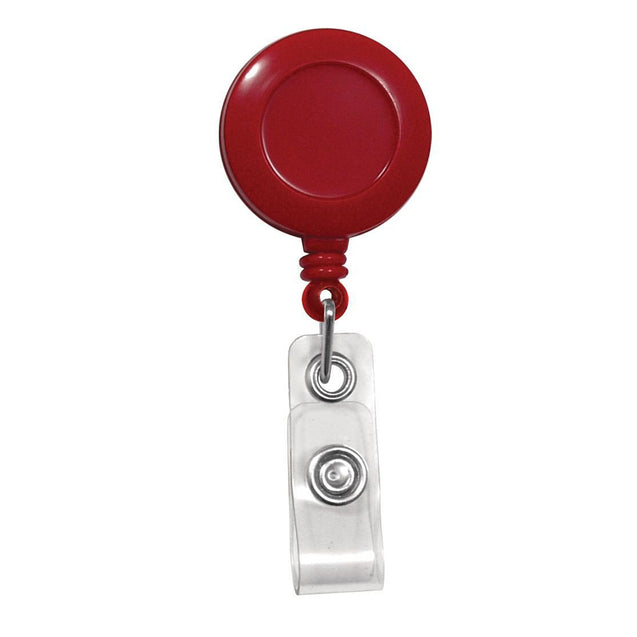 2120-4700 Round Badge Reel, Spring Clip Style 1 1/4" (32mm), Reel Diameter 1 1/4" (32mm), Cord Length : 34" (864mm), Label size : 3/4" (19mm), Clear Vinyl Strap, - 25/pack