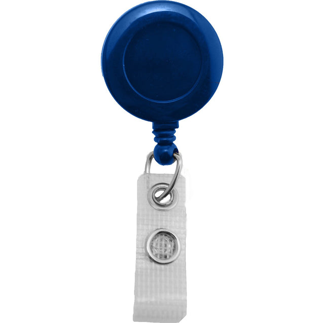 2120-4751 Round Badge Reel, Spring Clip Style 1 1/4" (32mm), Reel Diameter 1 1/4" (32mm), Cord Length : 34" (864mm), Label size : 3/4" (19mm), Reinforced Vinyl Strap, - 25/pack