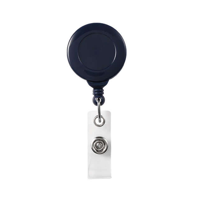 2120-7640 Round Plastic Twist-Free Badge Reel, Swivel Clip Style 1 1/4" (32mm), Reel Diameter 1 1/4" (32mm), Cord Length : 34" (864mm), Label size : 3/4" (19mm), Clear Vinyl Strap, - 25/pack