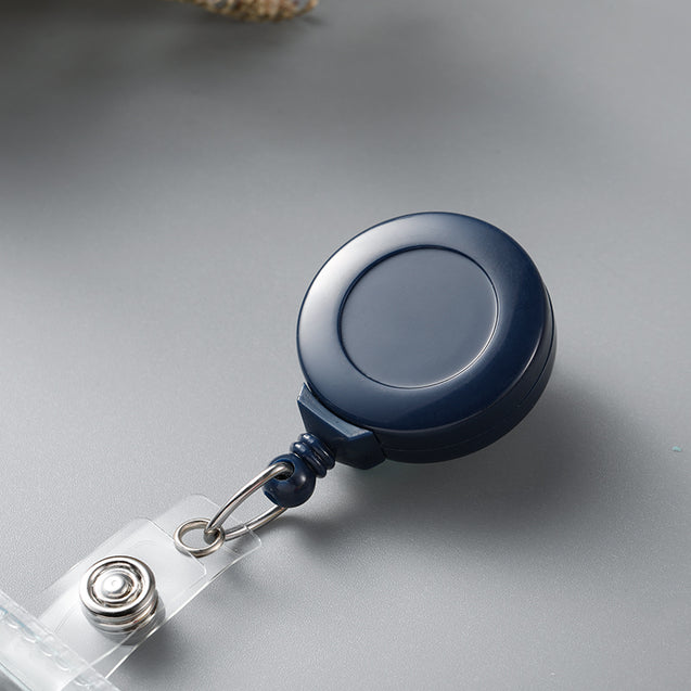 2120-7640 Round Plastic Twist-Free Badge Reel, Swivel Clip Style 1 1/4" (32mm), Reel Diameter 1 1/4" (32mm), Cord Length : 34" (864mm), Label size : 3/4" (19mm), Clear Vinyl Strap, - 25/pack