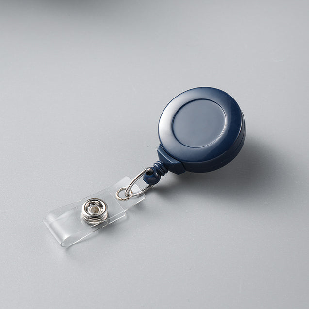 2120-7640 Round Plastic Twist-Free Badge Reel, Swivel Clip Style 1 1/4" (32mm), Reel Diameter 1 1/4" (32mm), Cord Length : 34" (864mm), Label size : 3/4" (19mm), Clear Vinyl Strap, - 25/pack