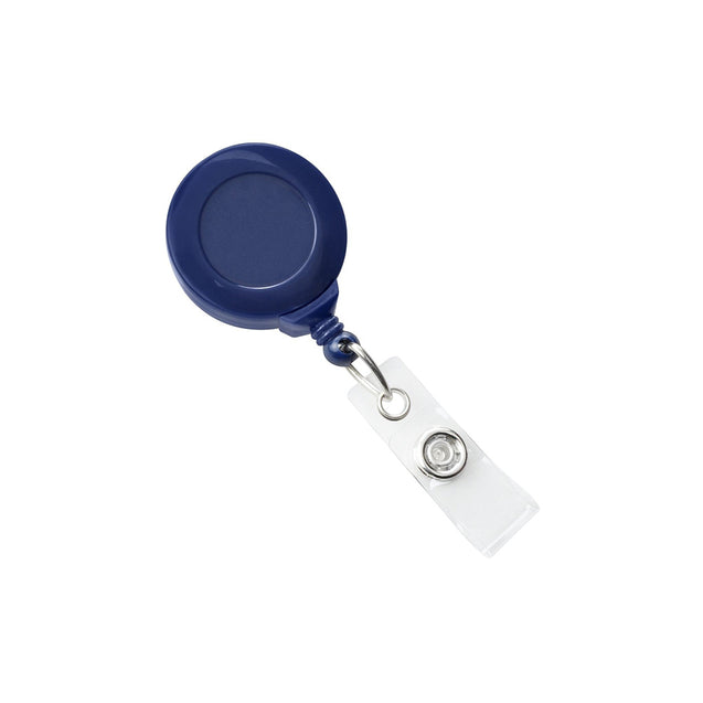 2120-7640 Round Plastic Twist-Free Badge Reel, Swivel Clip Style 1 1/4" (32mm), Reel Diameter 1 1/4" (32mm), Cord Length : 34" (864mm), Label size : 3/4" (19mm), Clear Vinyl Strap, - 25/pack