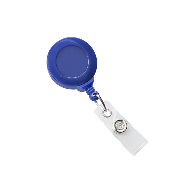 2120-7640 Round Plastic Twist-Free Badge Reel, Swivel Clip Style 1 1/4" (32mm), Reel Diameter 1 1/4" (32mm), Cord Length : 34" (864mm), Label size : 3/4" (19mm), Clear Vinyl Strap, - 25/pack