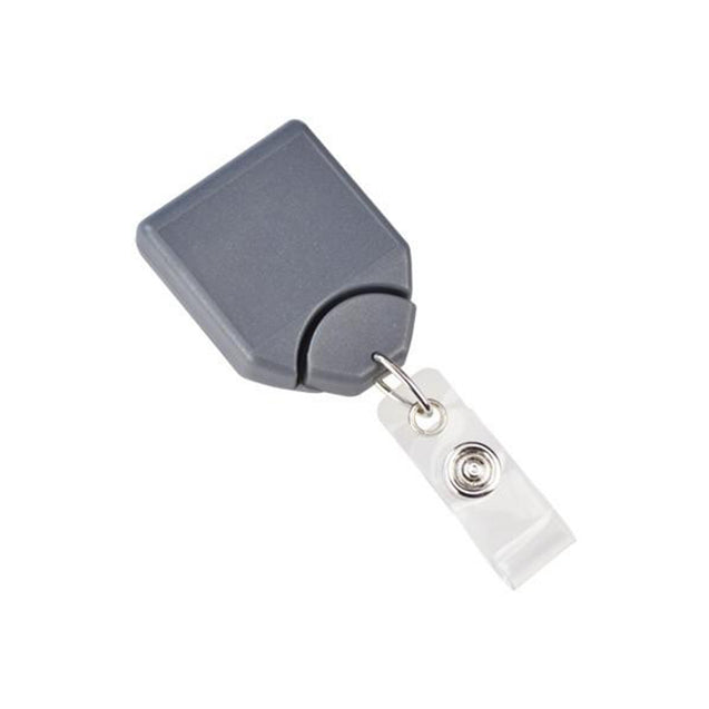 2120-7801 Twist-Free Badge Reel, Swivel Clip with Teeth Style 1.31" (33mm), Reel Diameter 1.31" (33mm), Cord Length : 28" (711mm), Label size : 1 1/5" x 1" (30mm x 25mm), Clear Vinyl Strap, - 25/pack