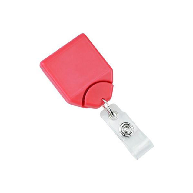 2120-7801 Twist-Free Badge Reel, Swivel Clip with Teeth Style 1.31" (33mm), Reel Diameter 1.31" (33mm), Cord Length : 28" (711mm), Label size : 1 1/5" x 1" (30mm x 25mm), Clear Vinyl Strap, - 25/pack