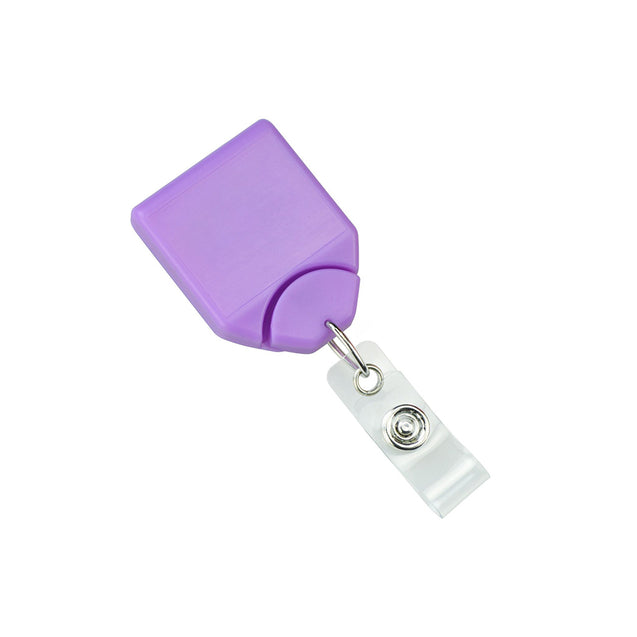 2120-7801 Twist-Free Badge Reel, Swivel Clip with Teeth Style 1.31" (33mm), Reel Diameter 1.31" (33mm), Cord Length : 28" (711mm), Label size : 1 1/5" x 1" (30mm x 25mm), Clear Vinyl Strap, - 25/pack