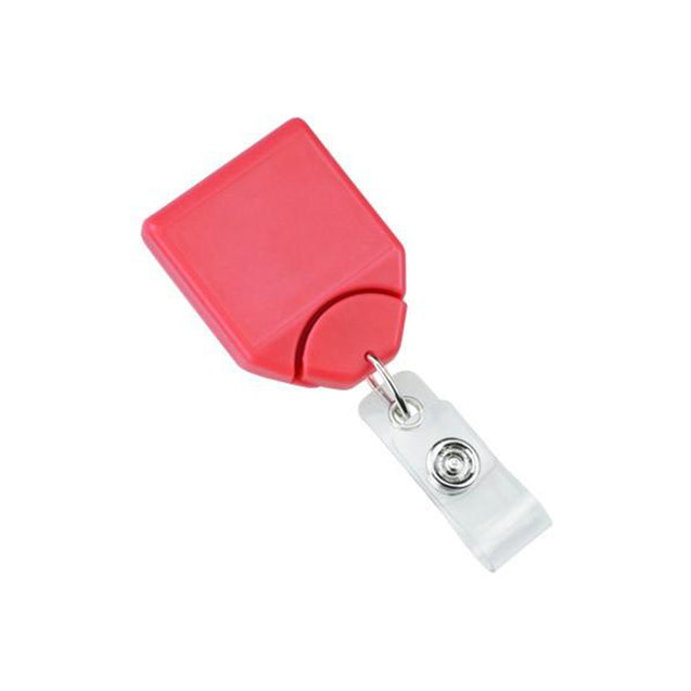 2120-8001 Twist-Free Badge Reel, Swivel Belt Clip Style 1.31" (33mm), Reel Diameter 1.31" (33mm), Cord Length : 28" (711mm), Label size : 1 1/5" x 1" (30mm x 25mm), Clear Vinyl Strap, - 25/pack