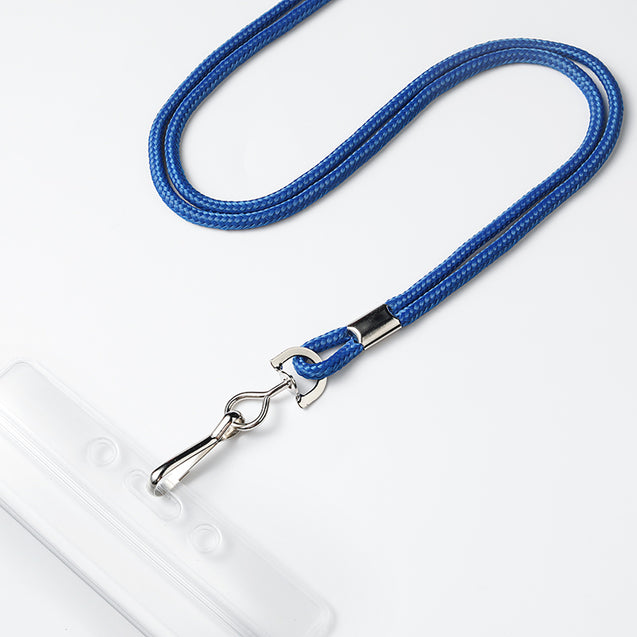 2135-3001 Standard Lanyard, Round Braid Lanyard 1/8" (3mm), Round Braided Polypropylene Lanyard, Non-Breakaway, Swivel Hook, Solid Material Color - 100/pack