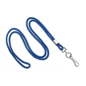 2135-3001 Standard Lanyard, Round Braid Lanyard 1/8" (3mm), Round Braided Polypropylene Lanyard, Non-Breakaway, Swivel Hook, Solid Material Color - 100/pack