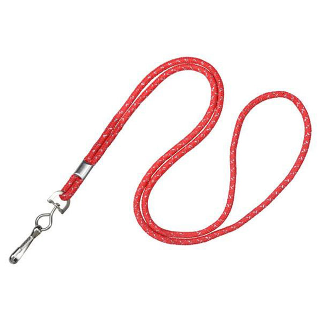 2135-3021 Standard Lanyard, Round Braid Lanyard 1/8" (3mm), Round Braided Polypropylene Lanyard, Non-Breakaway, Swivel Hook, Metallic Material Color - 100/pack