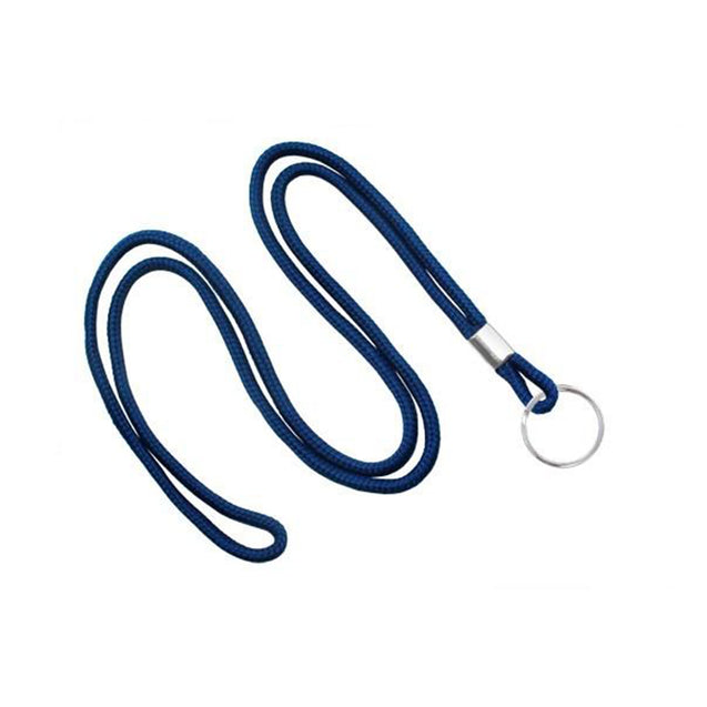 2135-3101 Standard Lanyard, Round Braid Lanyard 1/8" (3mm), Round Braided Polypropylene Lanyard, Non-Breakaway, Split Ring, Solid Material Color - 100/pack