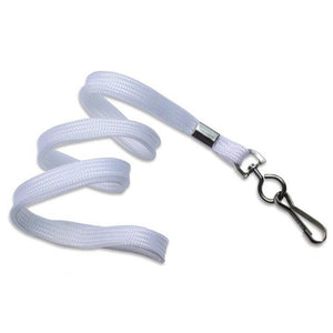 2135-3501 Standard Lanyard, Flat Braid Lanyard 3/8" (10mm), Flat Tubular Polyproylene Lanyard, Non-Breakaway, NPS Swivel Hook, Universal Slide Adapter - 100/pack