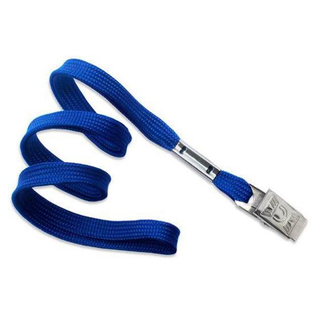 2135-3551 Standard Lanyard, Flat Braid Lanyard 3/8" (10mm), Flat Tubular Polyproylene Lanyard, Non-Breakaway, NPS Bulldog Clip, Universal Slide Adapter - 100/pack