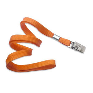 2135-3551 Standard Lanyard, Flat Braid Lanyard 3/8" (10mm), Flat Tubular Polyproylene Lanyard, Non-Breakaway, NPS Bulldog Clip, Universal Slide Adapter - 100/pack