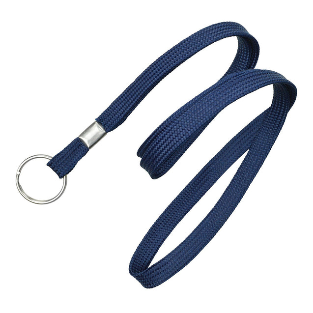2135-3651 Standard Lanyard, Flat Braid Lanyard 3/8" (10mm), Flat Tubular Polyproylene Lanyard, Non-Breakaway, NPS Split Ring, Universal Slide Adapter - 100/pack