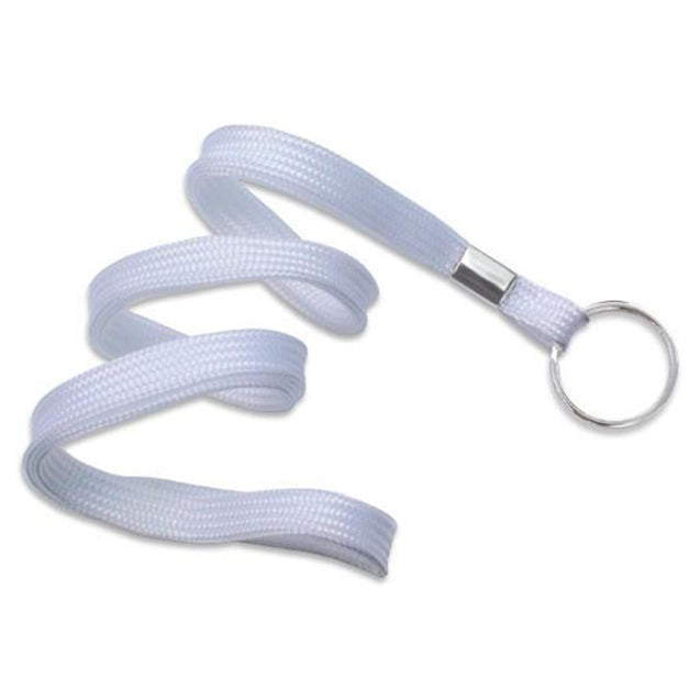 2135-3651 Standard Lanyard, Flat Braid Lanyard 3/8" (10mm), Flat Tubular Polyproylene Lanyard, Non-Breakaway, NPS Split Ring, Universal Slide Adapter - 100/pack