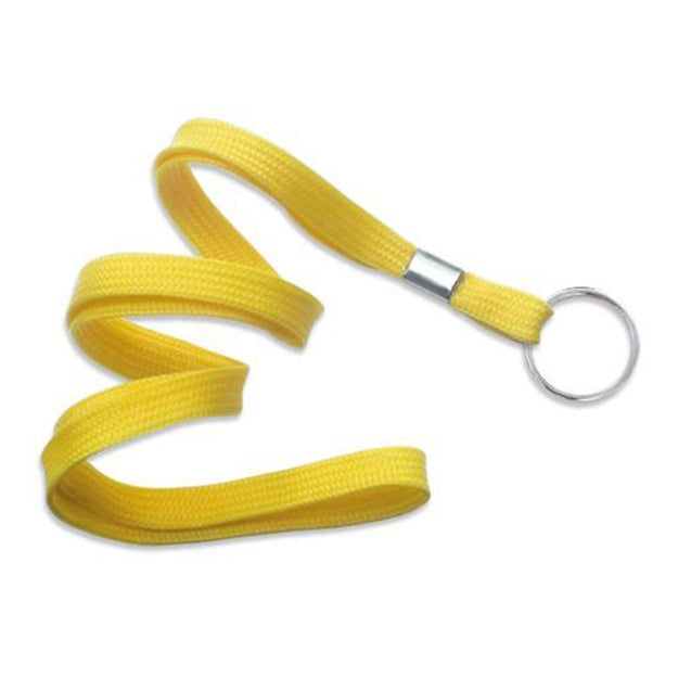 2135-3651 Standard Lanyard, Flat Braid Lanyard 3/8" (10mm), Flat Tubular Polyproylene Lanyard, Non-Breakaway, NPS Split Ring, Universal Slide Adapter - 100/pack