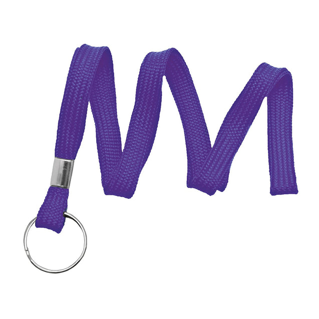 2135-3651 Standard Lanyard, Flat Braid Lanyard 3/8" (10mm), Flat Tubular Polyproylene Lanyard, Non-Breakaway, NPS Split Ring, Universal Slide Adapter - 100/pack