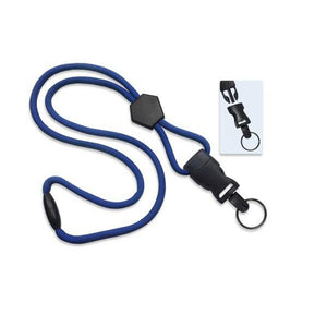 2135-4541 Standard Lanyard, Round Dtach Lanyard 1/4" (6mm), OptiBraid Polypropylene Round Lanyard, Breakaway, Dtach Split Ring, Diamond Slider - 100/pack