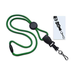 2135-4573 Standard Lanyard, Round Dtach Lanyard 1/4" (6mm), OptiBraid Polypropylene Round Lanyard, Breakaway, Dtach Swivel Hook, Round Slider - 100/pack