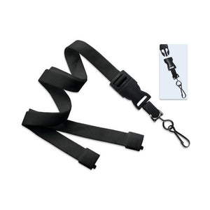 2135-4650 Standard Lanyard, Optiweave Dtach Lanyard 5/8" (16mm), Flat Tubular Polyester Lanyard, Breakaway, Dtach Swivel Hook, 5/8" (16mm) wide x 36" (900mm) long - 100/pack