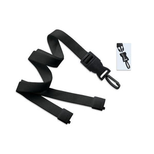 2135-4653 Standard Lanyard, Optiweave Dtach Lanyard 5/8" (16mm), Flat Tubular Polyester Lanyard, Breakaway, Dtach Plastic Swivel Snap Hook, 5/8" (16mm) wide x 36" (900mm) long - 100/pack