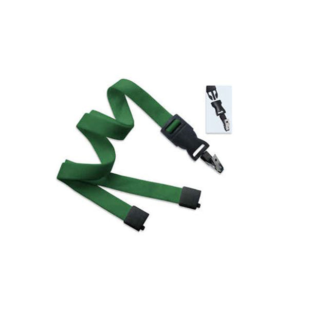 2135-4661 Standard Lanyard, Optiweave Dtach Lanyard 5/8" (16mm), Flat Tubular Polyester Lanyard, Breakaway, Dtach Bulldog Clip, 5/8" (16mm) wide x 36" (900mm) long - 100/pack