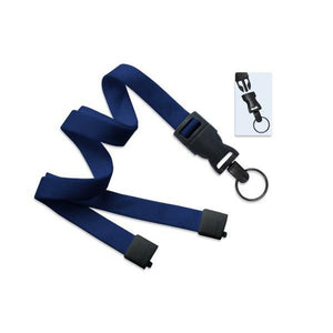 2135-4685 Standard Lanyard, Optiweave Dtach Lanyard 5/8" (16mm), Flat Tubular Polyester Lanyard, Breakaway, Dtach Split Ring, 5/8" (16mm) wide x 36" (900mm) long - 100/pack