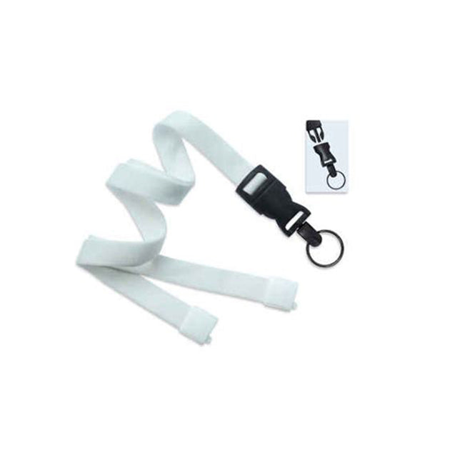 2135-4685 Standard Lanyard, Optiweave Dtach Lanyard 5/8" (16mm), Flat Tubular Polyester Lanyard, Breakaway, Dtach Split Ring, 5/8" (16mm) wide x 36" (900mm) long - 100/pack